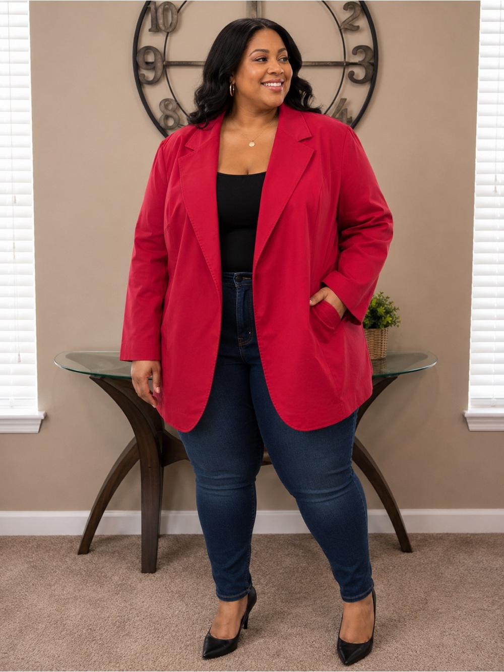 Lafayette 148 New York‎ Elegant Red Blazer Size 3X NWT